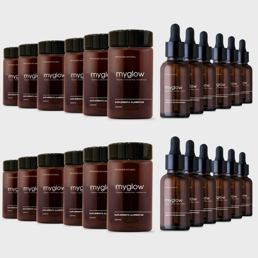 My Glow Terapia Combinada Anti Rugas 12 meses |  360 Capsulas e 12 Séruns